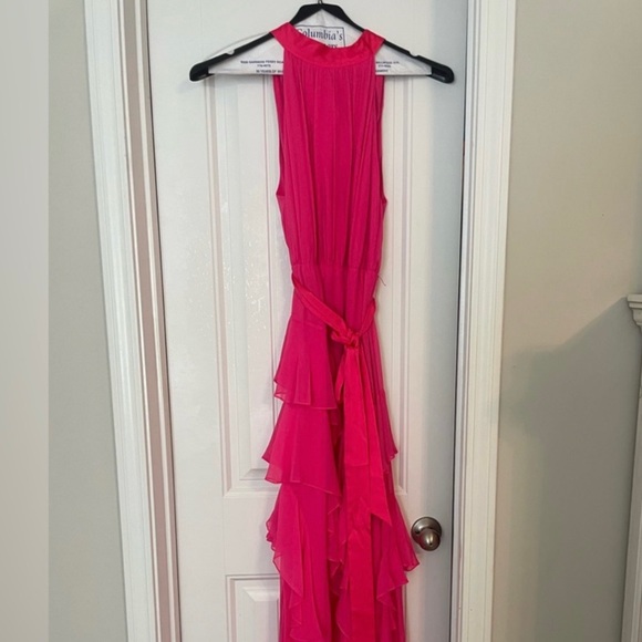Alice + Olivia Wild Pink Emelia Halter Gown - Picture 3 of 3
